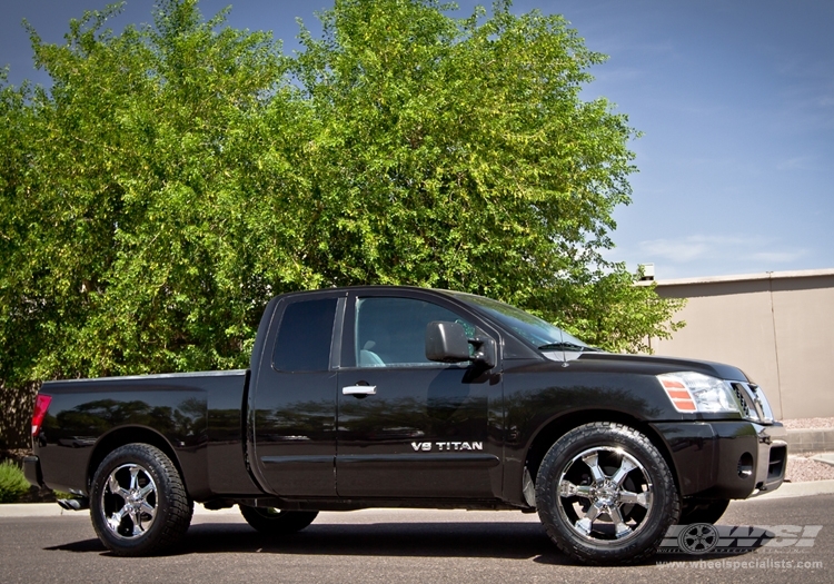 2011 Nissan Titan with 20" Hostile Off Road H101 Knuckles-6 in Chrome (Armor Plate) wheels