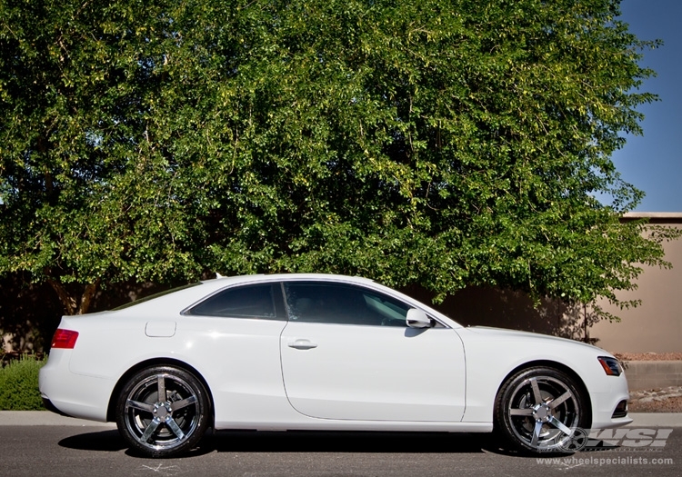 2012 Audi S5 with 20" Vossen CV3-R in Silver Metallic wheels