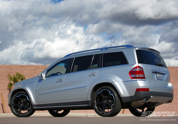 2007 Mercedes-Benz GLS/GL-Class with 22" Giovanna Dalar-5 in Machined Black wheels