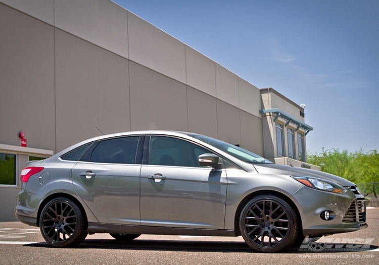2012 Ford Focus with 19" TSW Donington in Matte Black wheels