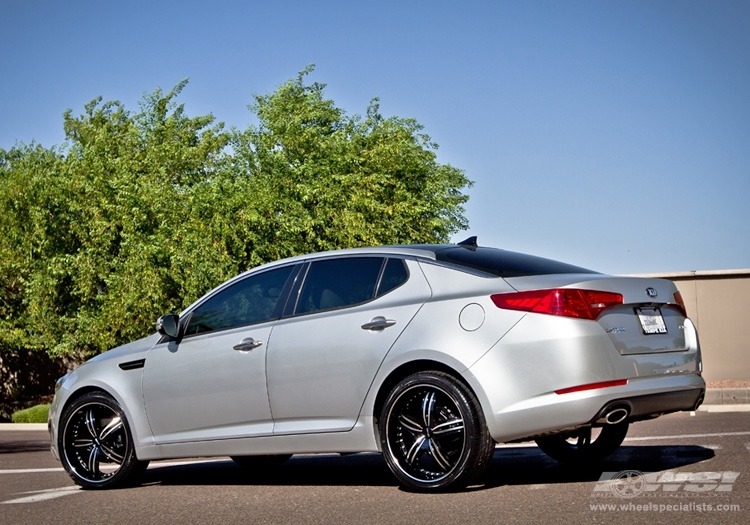 2012 Kia Optima with 20" MKW M105 in Black (Machined Face w/ Groove) wheels