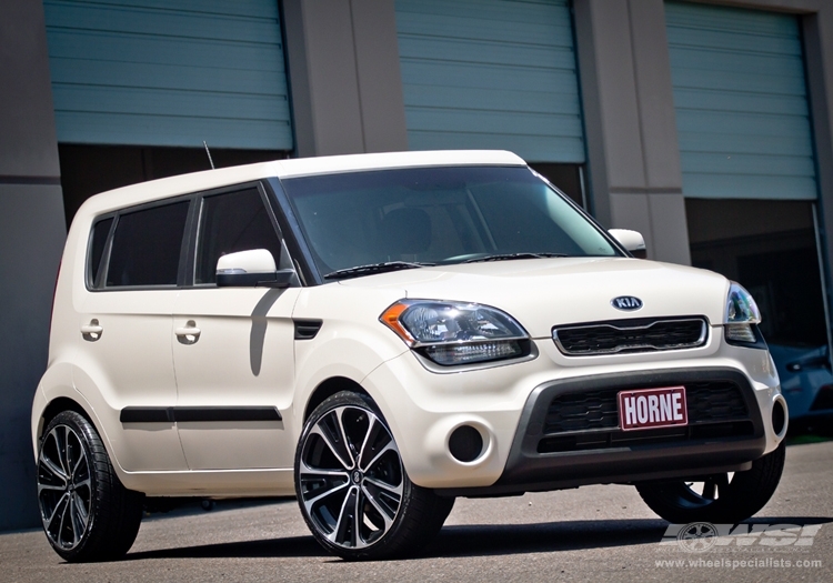 2013 Kia Soul with 20" Enkei SVX in Black Machined wheels