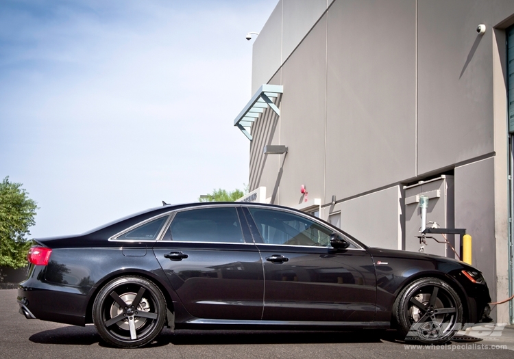 2012 Audi A6 with 20" Giovanna Mecca in Black (Black Lip) wheels