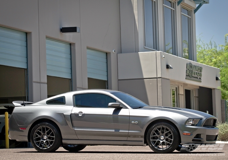 2013 Ford Mustang with 19" TSW Nurburgring (RF) in Gunmetal (Rotary Forged) wheels
