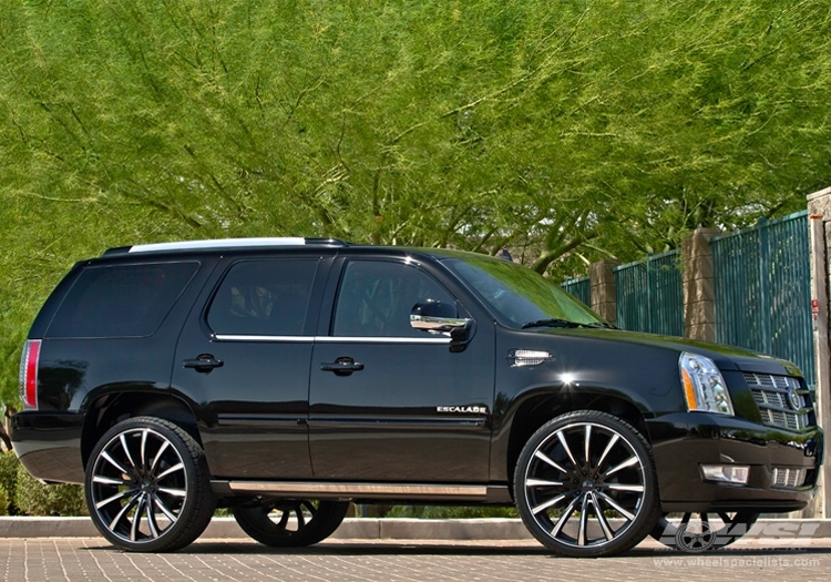 2013 Cadillac Escalade with 26" Gianelle Cuba-12 in Matte Black (w/Ball Cut Details) wheels
