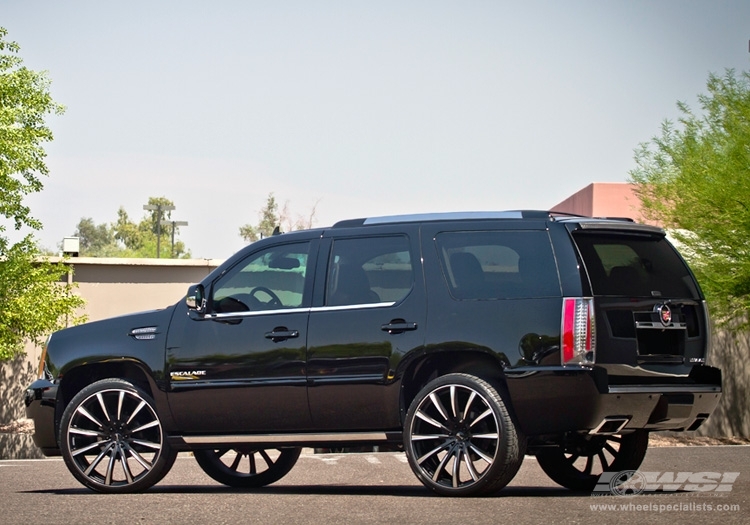 2013 Cadillac Escalade with 26" Gianelle Cuba-12 in Matte Black (w/Ball Cut Details) wheels