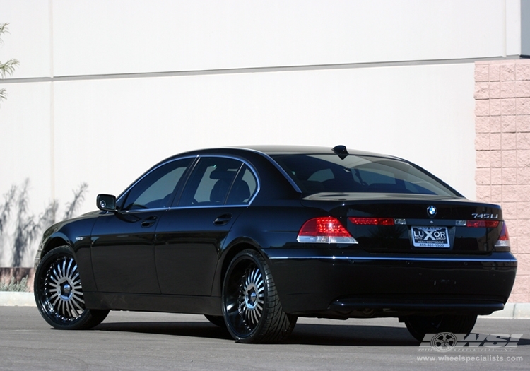 2006 BMW 7-Series with 22" Giovanna Closeouts Gianelle Cairo in Black (Machined) wheels