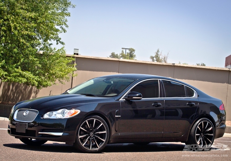 2012 Jaguar XF with 20" Gianelle Cuba-10 in Matte Black (w/Ball Cut Details) wheels