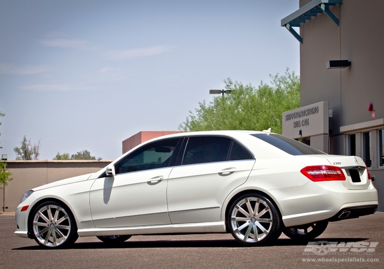 2012 Mercedes-Benz E-Class with 20" TSW Brooklands in Silver (Mirror Cut Face) wheels