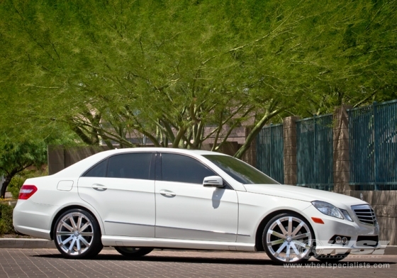 2012 Mercedes-Benz E-Class with 20" TSW Brooklands in Silver (Mirror Cut Face) wheels