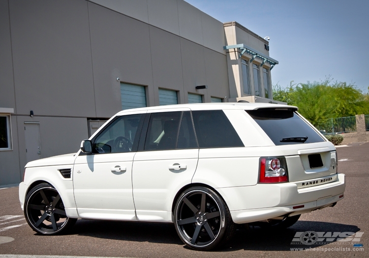 2012 Land Rover Range Rover Sport with 24" Koko Kuture Sardinia-6 in Matte Black wheels