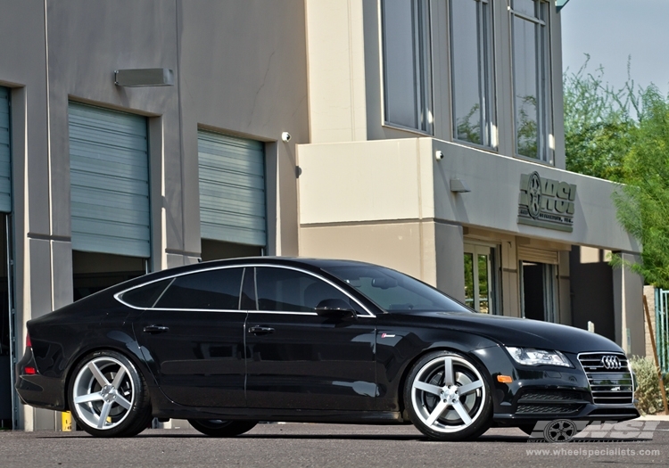 2013 Audi A7 with 20" Vossen CV3-R in Silver Metallic wheels