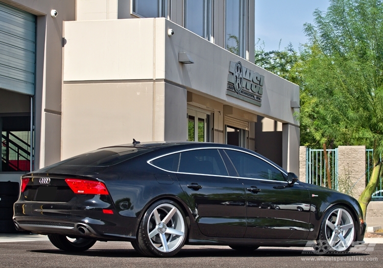 2013 Audi A7 with 20" Vossen CV3-R in Silver Metallic wheels