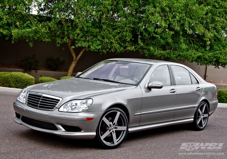 2005 Mercedes-Benz S-Class with 20" Mandrus Arrow (RF) in Gunmetal Machined (Rotary Forged) wheels