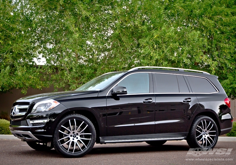 2013 Mercedes-Benz GLS/GL-Class with 22" Giovanna Kilis in Machined Black wheels
