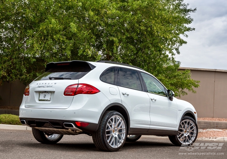 2013 Porsche Cayenne with 22" Victor Equipment Innsbruck (RF) in Machined Silver (Rotary Forged) wheels