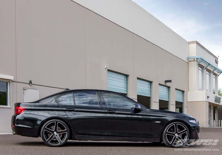 2012 BMW 3-Series with 20" TSW Rivage in Gloss Black (Milled Spokes) wheels