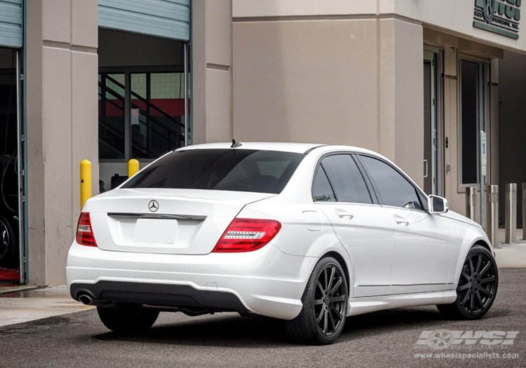 2013 Mercedes-Benz C-Class with 18" TSW Brooklands in Matte Black wheels