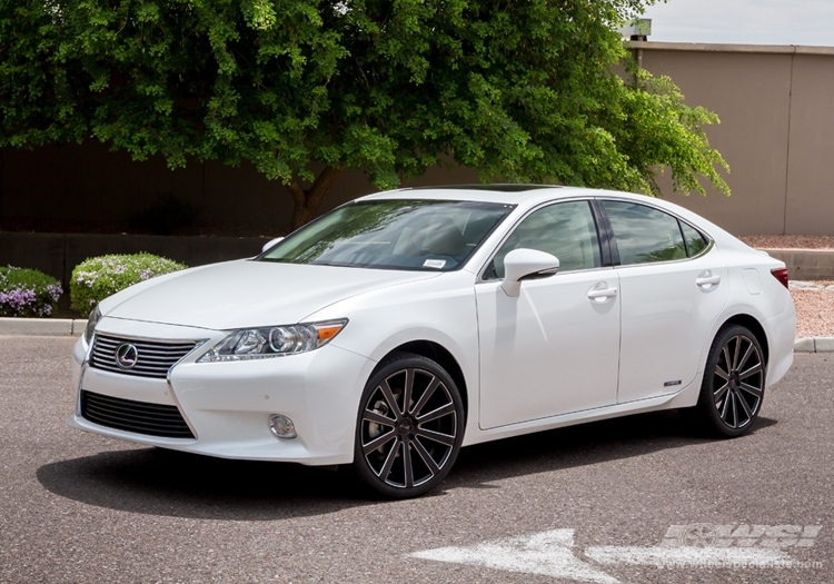 2013 Lexus ES with 20" Gianelle Santoneo in Matte Black (Ball Cut Details) wheels