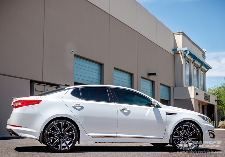 2013 Kia Optima with 20" Gianelle Santoneo in Matte Black (Ball Cut Details) wheels