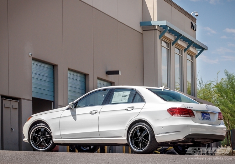 2013 Mercedes-Benz E-Class with 20" TSW Carthage in Gloss Black (Mirror Lip Milled Spokes) wheels