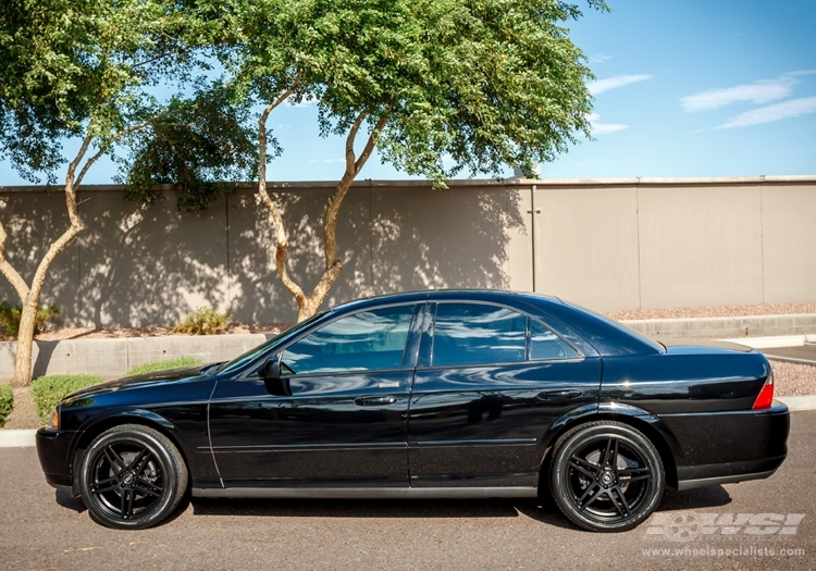 2004 Lincoln LS with 18" Enkei RSF5 in Matte Black wheels