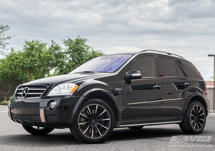 2010 Mercedes-Benz GLE/ML-Class with 20" Gianelle Cuba-10 in Matte Black (w/Ball Cut Details) wheels