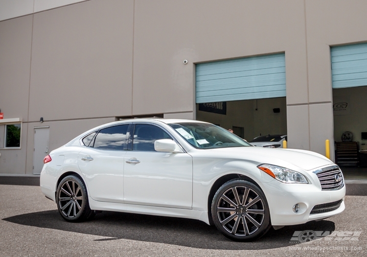 2013 Infiniti G37 with 20" Gianelle Santoneo in Matte Black (Ball Cut Details) wheels