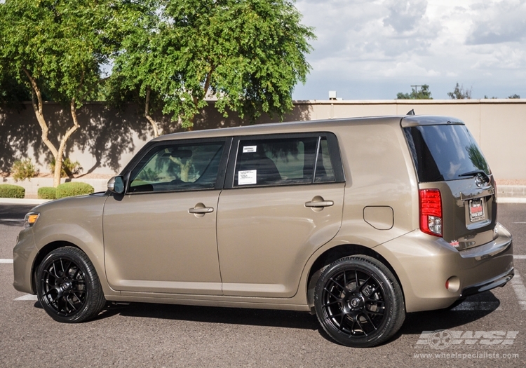 2013 Scion xB with 18" Enkei Raijin in Matte Black wheels