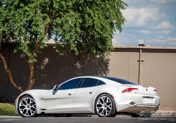 2013 Fisker Karma with 22" Gianelle Puerto in Matte Black (Ball Cut Details) wheels