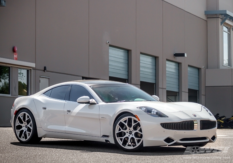 2013 Fisker Karma with 22" Gianelle Puerto in Matte Black (Ball Cut Details) wheels