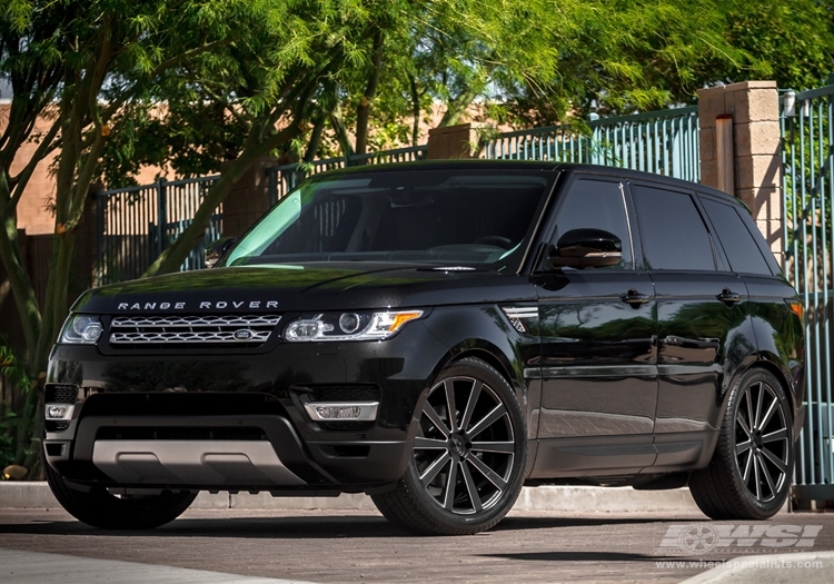 2014 Land Rover Range Rover Sport with 22" Gianelle Santoneo in Matte Black (Ball Cut Details) wheels