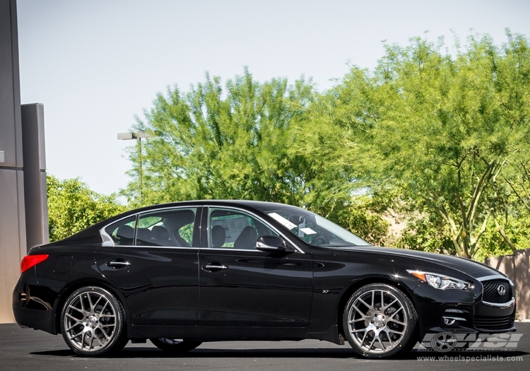 2014 Infiniti Q50 with 20" TSW Nurburgring (RF) in Gunmetal Machined (Rotary Forged) wheels