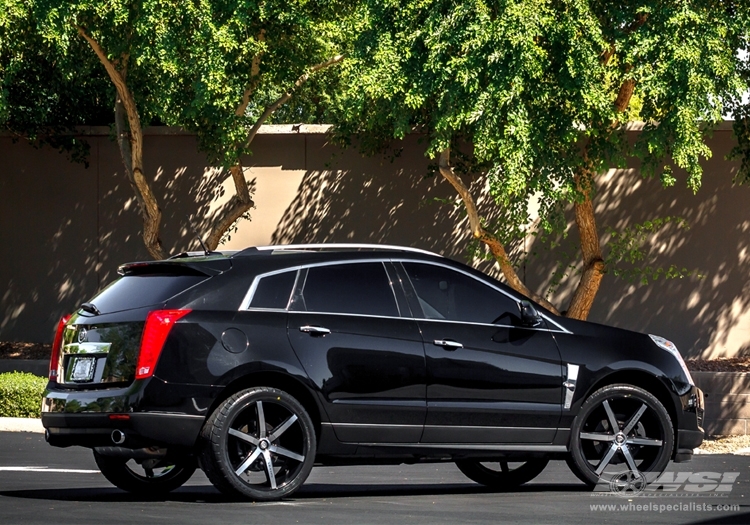 2012 Cadillac SRX with 22" Lexani R-6 in Machined Black wheels