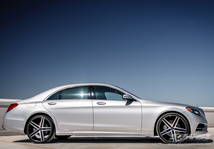 2013 Mercedes-Benz S-Class with 22" Giovanna Dramadio-RL in Machined Black wheels