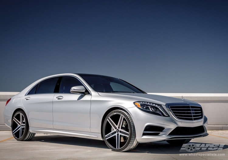 2014 Mercedes-Benz S-Class with 22" Giovanna Dramadio-RL in Machined Black wheels