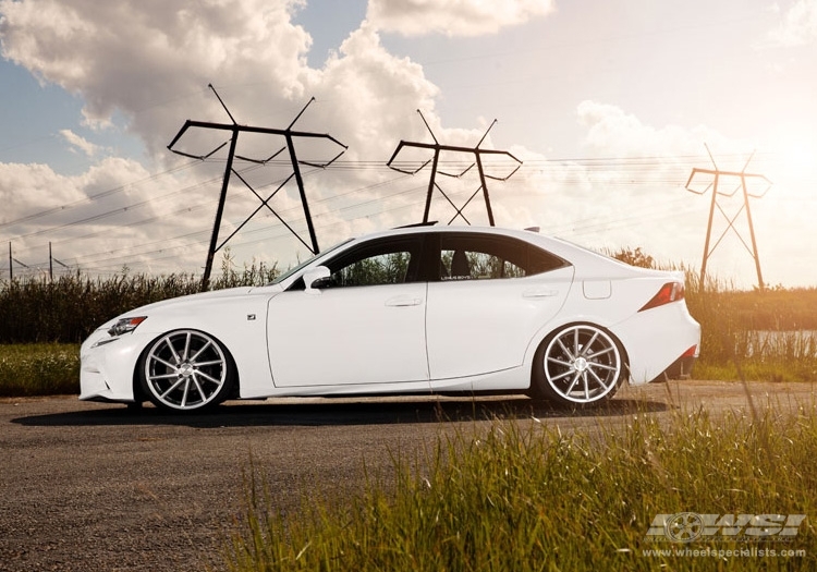 2014 Lexus IS with 20" Vossen CVT in Silver Metallic wheels