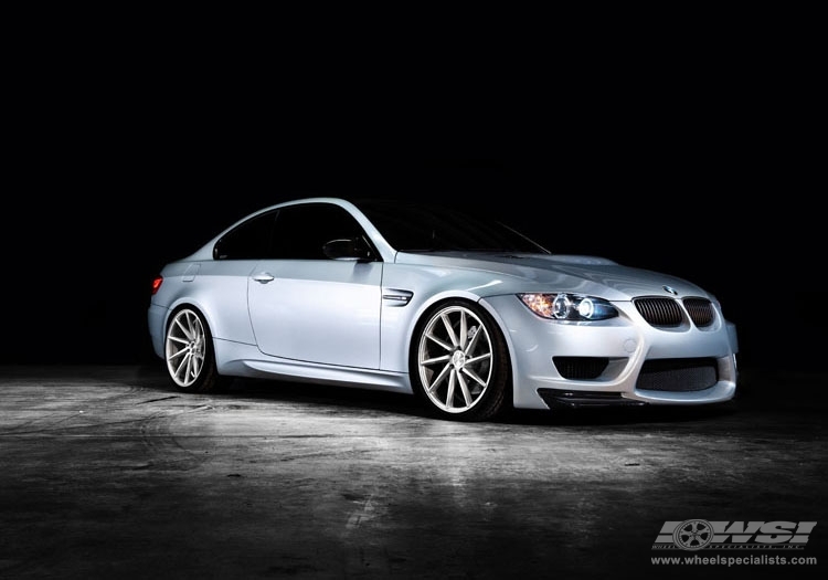 2013 BMW M3 with 20" Vossen CVT in Silver Metallic wheels