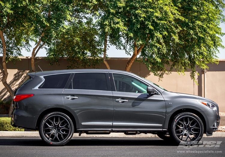 2014 Infiniti QX60 with 22" Gianelle Puerto in Matte Black (Ball Cut Details) wheels