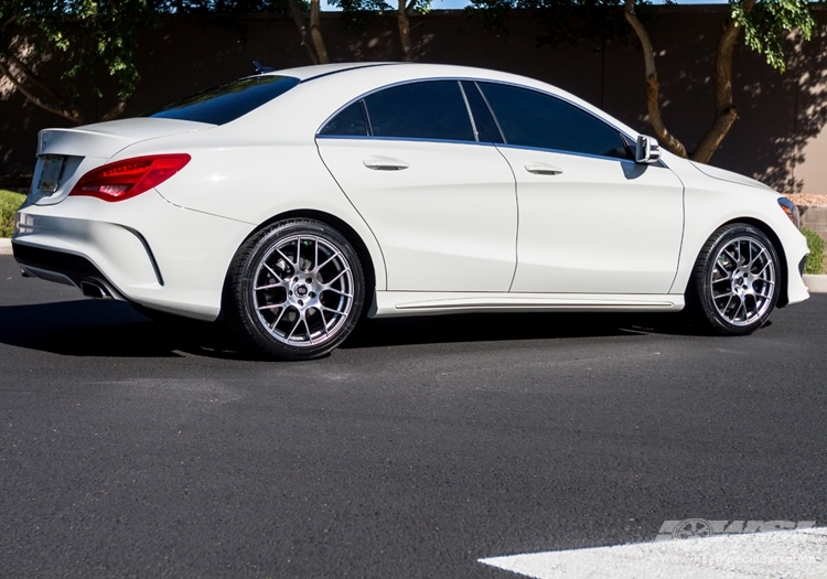 2014 Mercedes-Benz CLA-Class with 18" Enkei Raijin in Hyper Silver wheels