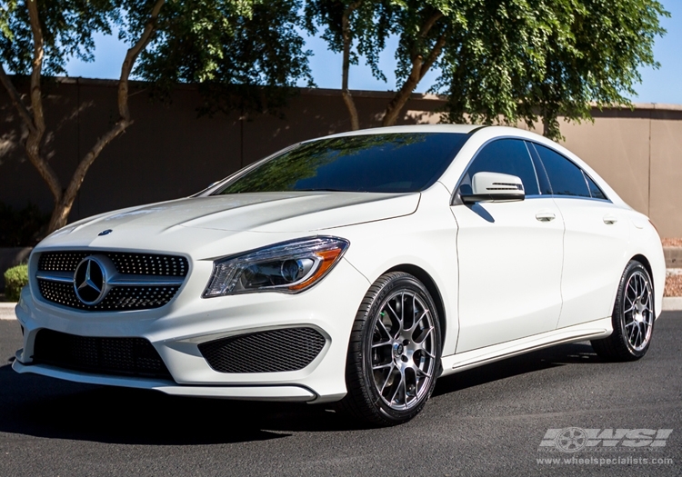 2014 Mercedes-Benz CLA-Class with 18" Enkei Raijin in Hyper Silver wheels