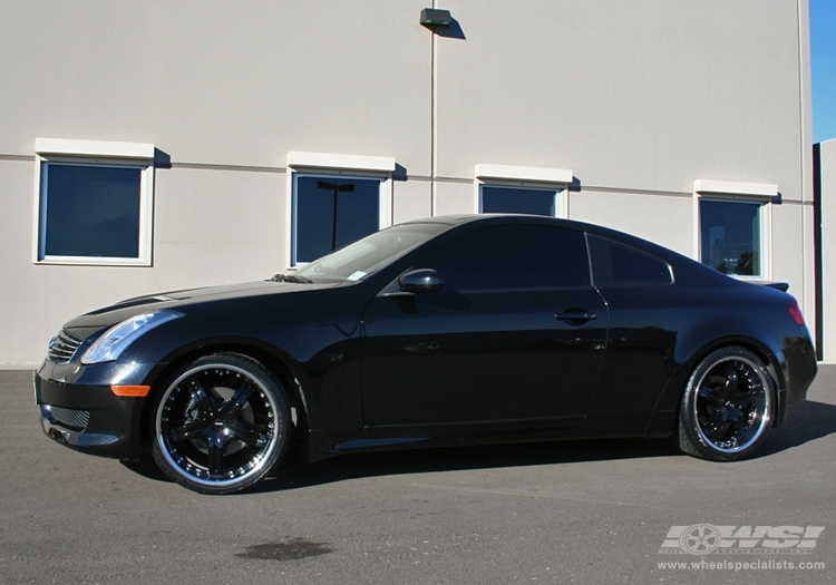 2005 Infiniti G35 Coupe with 20" MKW M50 in Black (Gloss) wheels