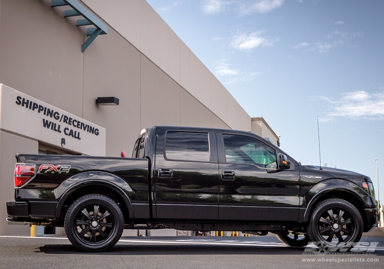 2013 Ford F-150 with 22" Black Rhino Sabi in Matte Black wheels