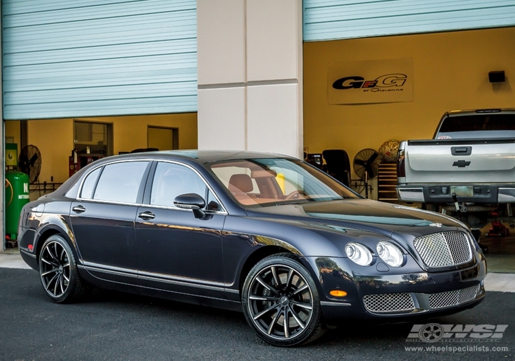 2012 Bentley Continental Flying Spur with 20" Gianelle Cuba-10 in Matte Black (w/Ball Cut Details) wheels