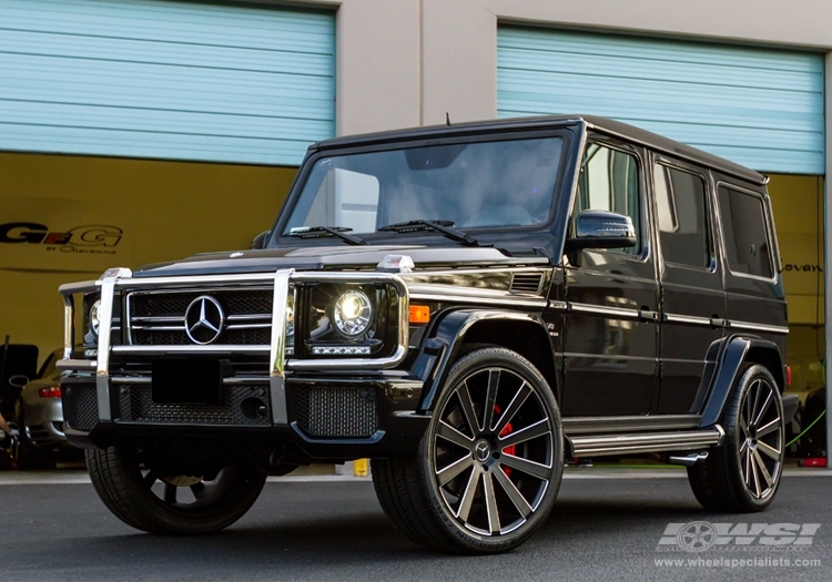 2013 Mercedes-Benz G-Class with 24" Gianelle Santoneo in Matte Black (Ball Cut Details) wheels