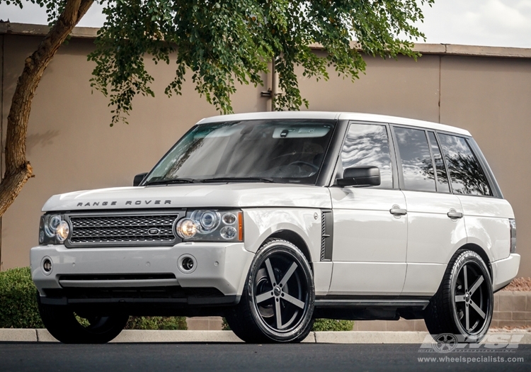 2012 Land Rover Range Rover with 22" Giovanna Mecca in Black (Black Lip) wheels