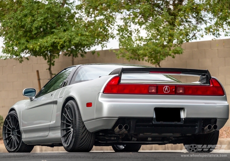 1992 Acura NSX with 18" Enkei RS05RR in Matte Dark Gunmetal wheels