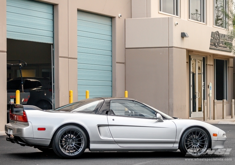 1992 Acura NSX with 18" Enkei RS05RR in Matte Dark Gunmetal wheels