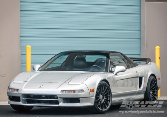 1992 Acura NSX with 18" Enkei RS05RR in Matte Dark Gunmetal wheels