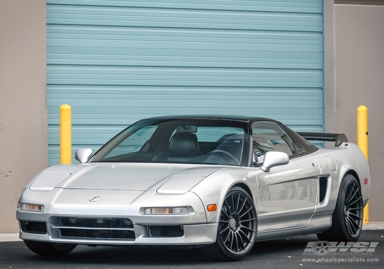 1992 Acura NSX with 18" Enkei RS05RR in Matte Dark Gunmetal wheels